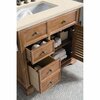 James Martin Vanities Savannah 36in Single Vanity, Driftwood w/ 3 CM Eternal Marfil Quartz Top 238-104-5511-3EMR